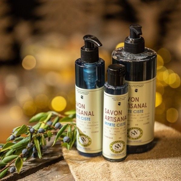 savon liquide artisanal corse myrte ciste