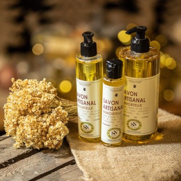 savon liquide artisanal corse Immortelle