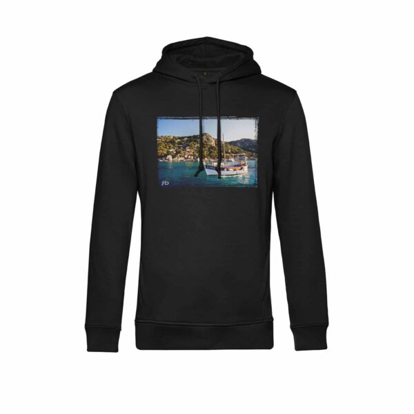 Sweat à Capuche Unisexe | Barque à Santa Giulia, Corse