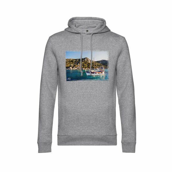 Sweat à Capuche Unisexe | Barque à Santa Giulia, Corse
