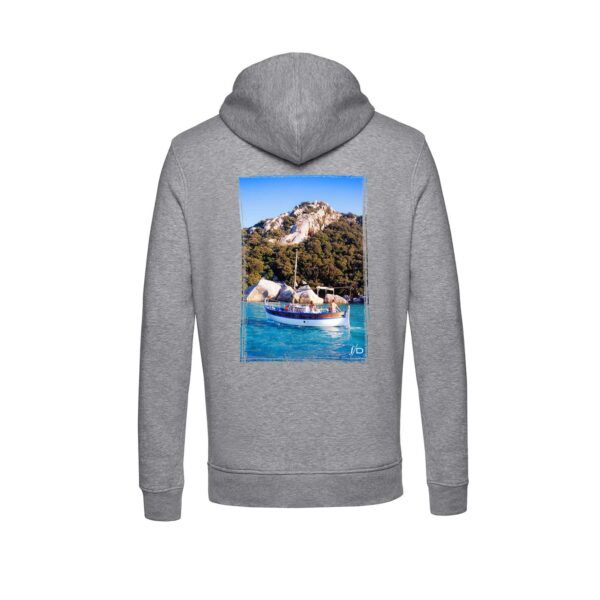 Sweat à Capuche Zippé Unisexe | Barque à Santa Giulia, Corse – Image 4