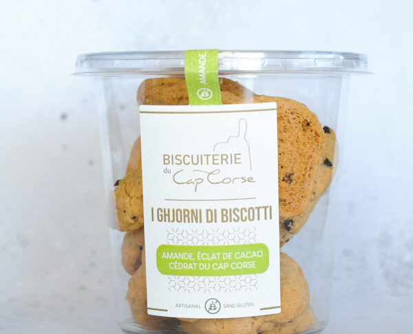 Gâteaux corses Bio et sans gluten Amande, éclats de cacao, cédrat du Cap Corse
