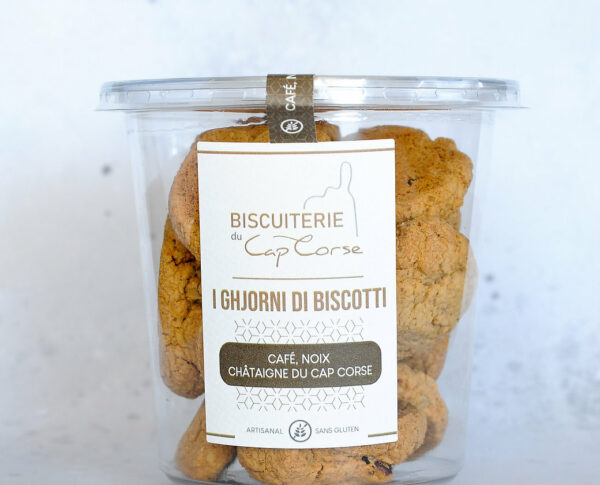 Gâteaux corses Bio et sans gluten, cafe, noix et châtaigne du cap corse