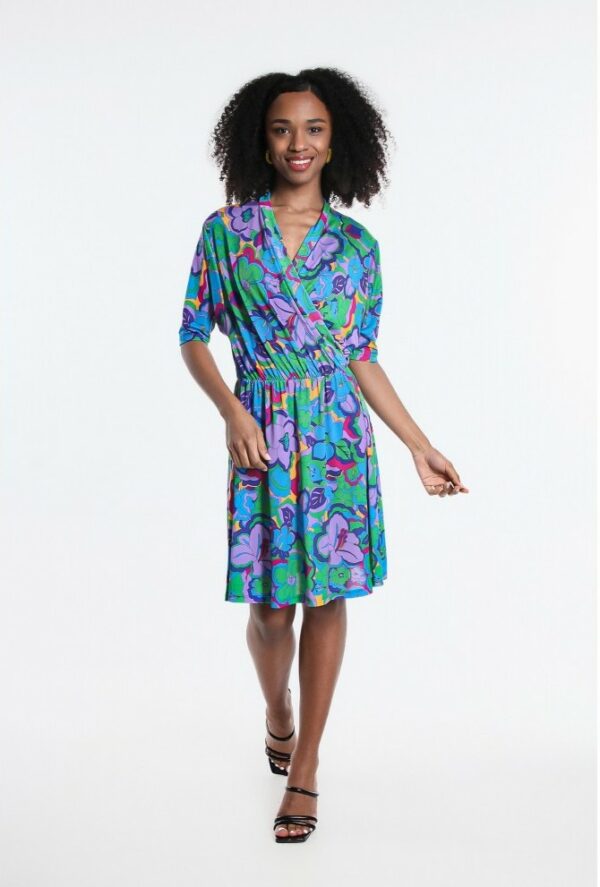 robe courte achila osanna creazione imprime tahiti
