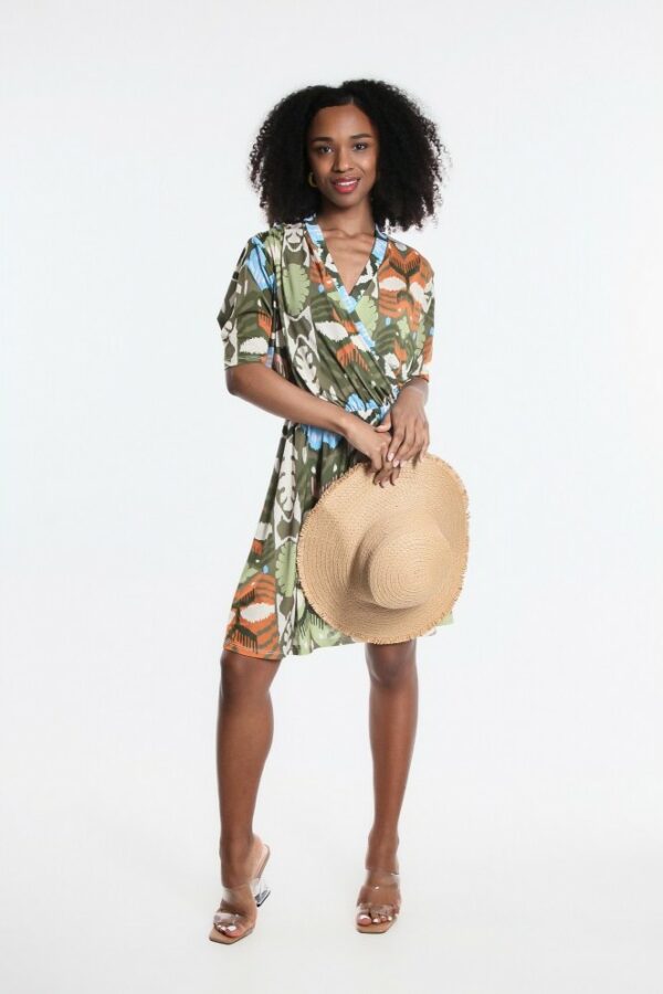 robe courte achila osanna creazione imprime tribal