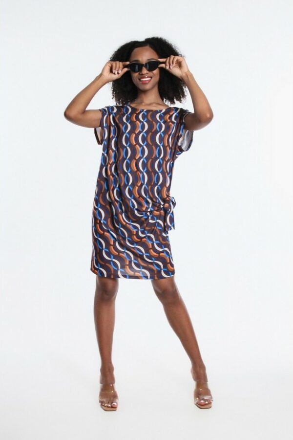 robe courte agathe imprime catena osanna creazione