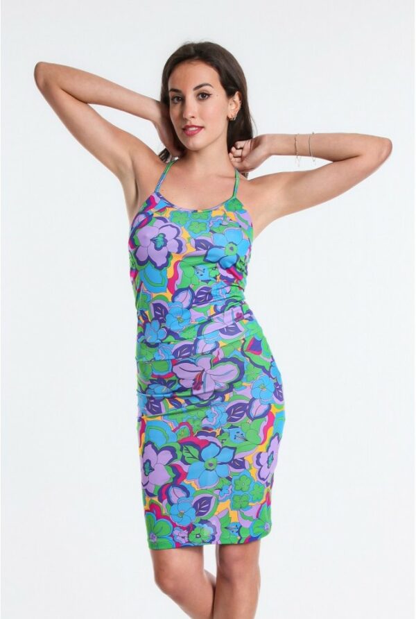 robe courte asia osanna creazione imprime tahiti