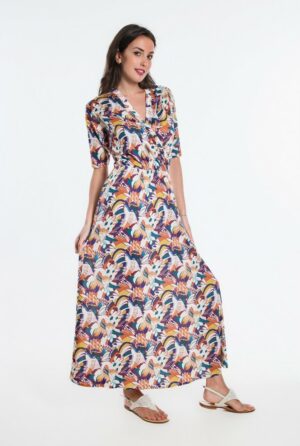 robe longue barbosa osanna creazione imprime jungle
