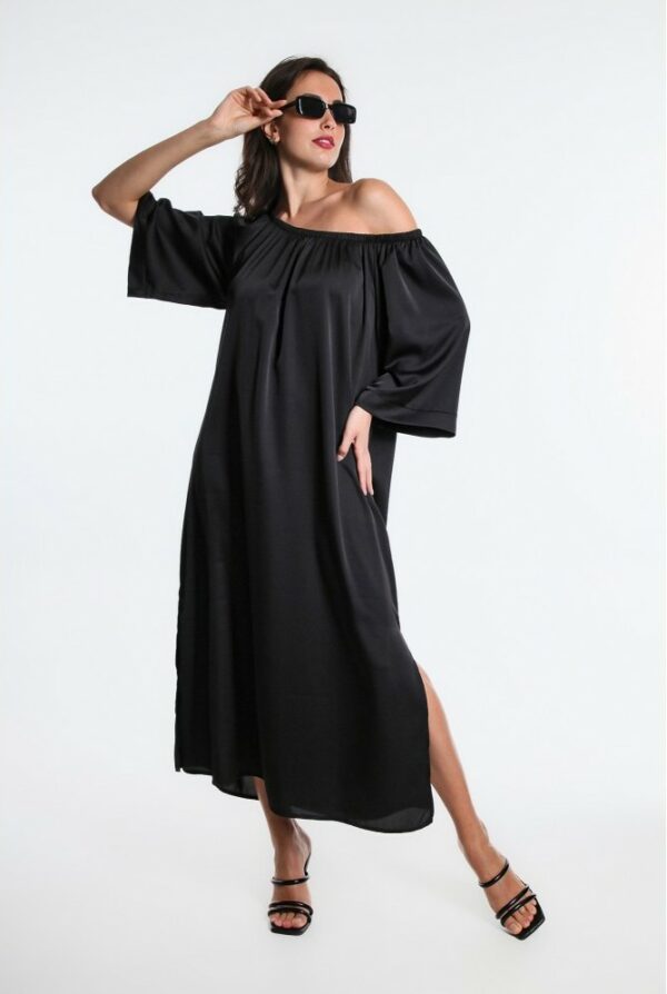 robe longue kheira osanna creazione coloris noir