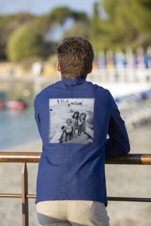 Veste Bleu de Chine - Enfants Sur Le Quai des Pêcheurs, L'Île Rousse