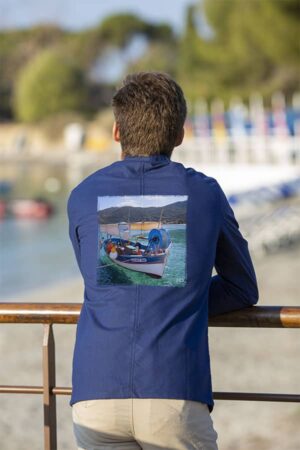 Veste Bleu de Chine - Barque à Campomoro, Corse